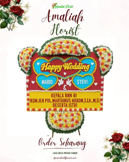 Papan Bunga Pernikahan Okaba